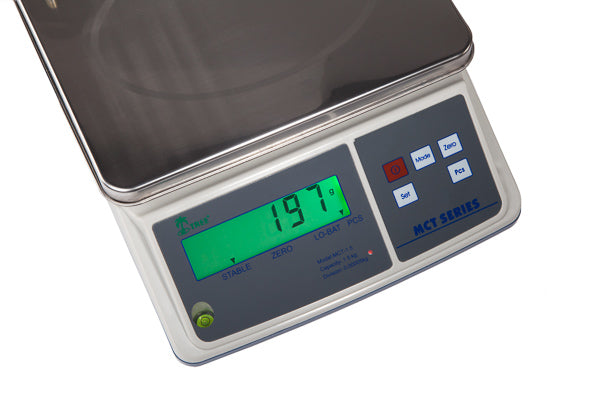 AM-MC-1500 -- 1500 kilogram x 0.01g intelligent counting scales for piece-counting of homogenous parts including counting printed matter instantly